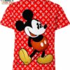 Mickey Mouse Louis Vuitton Red Shirt