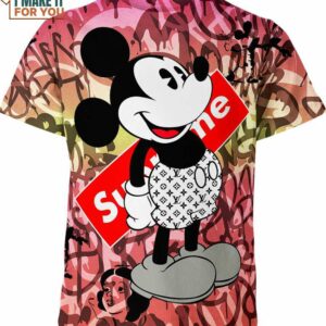 Mickey Mouse Louis Vuitton Supreme Shirt