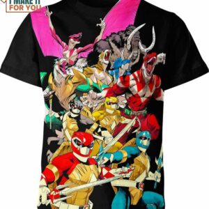 Mighty Morphin Power Rangers All Character Shirt