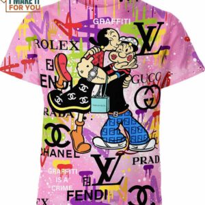 Popeye Oliver Chanel Gucci Fendi Nike Shirt