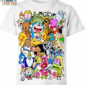Cartoon Main Characters Shirt, Birthday Cartoon Gifts for Animation Fans