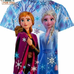 Elsa Anna Frozen All Over Printed Shirt