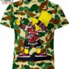 Dabbin Bart Simpson Camo Supreme Adidas Ultra Boost Shirt