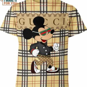 Mickey Mouse Gucci Burberry Shirt