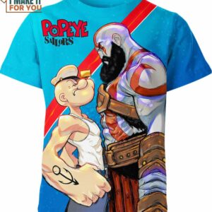 Popeye Vs Kratos Shirt
