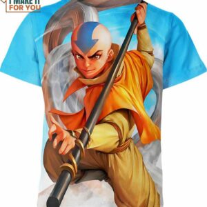 Aang Avatar The Last Airbender Shirt, Best Cartoon Lovers Gift for Kids