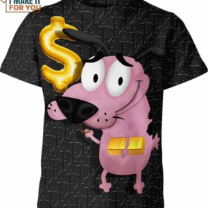 Courage The Cowardly Dog Dior Gold Shirt