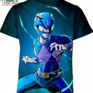 Power Ranger Blue Shirt, Affordable Gifts for Adult Cartoon Lovers