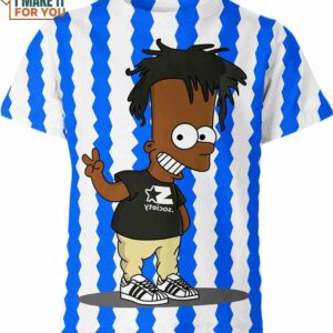 The Simpsons Rap Icons Simpsonized Blue Shirt