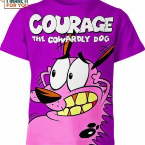 Courage The Cowardly Dog Pink Shirt