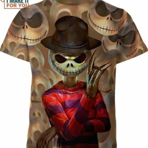 Freddy Krueger Jack Skellington The Nightmare Before Christmas Shirt