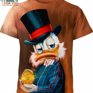 Scrooge Mcduck Bitcoin Brown Shirt