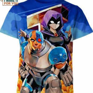 Cyborg And Raven Teen Titans DC Comics Shirt, Exceptional DC Comics Fan Gifts