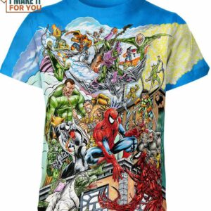 Spider Man Marvel Comics Shirt, Mens Superhero T-Shirts