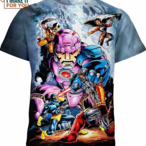 X Men Vs Sentinel Marvel Comics Shirt, Marvel Superhero Shirts