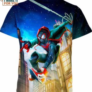 Miles Morales In Spider Man Universe Marvel Comics Shirt, Mens Superhero Shirts