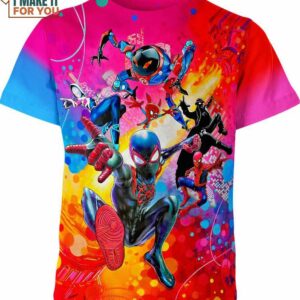 Spider Man  Into The Spider Verse Marvel Comics Shirt, Marvel Character Shirts