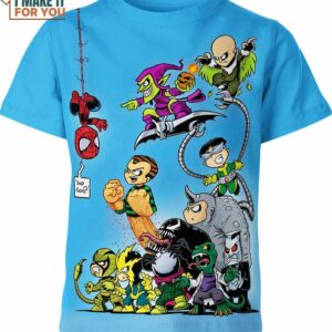 Spider Man Vs All Villains Marvel Comics Shirt, Marvel Logo Shirt