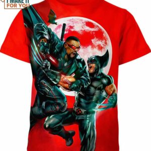 Blade Vampire Vs Wolverine Men Marvel Comics Shirt, Marvel Super Heroes Gifts