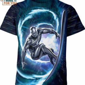 Silver Surfer Marvel Comics Shirt, Mens Superhero T-Shirts