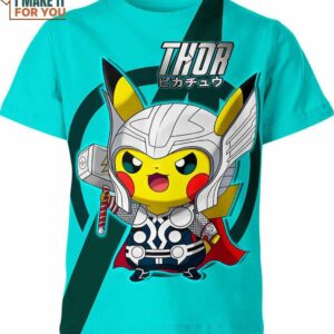 Thor Pikachu Pokemon Marvel Comics Shirt, Funny Marvel Shirts