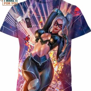 Black Cat Spider Man Marvel Comics Shirt, Marvel Graphic Tees