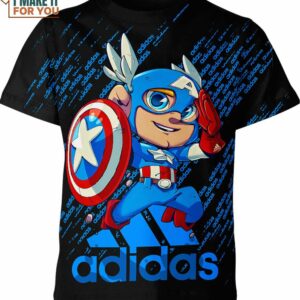 Captain America Adidas Marvel Comics Shirt, Marvel Superhero T-Shirts