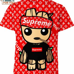 Groot Supreme Louis Vuitton Marvel Comics Shirt, Cool Marvel Gifts