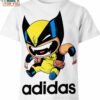 Wolverine Adidas Marvel Comics Shirt, Cool Marvel Gifts