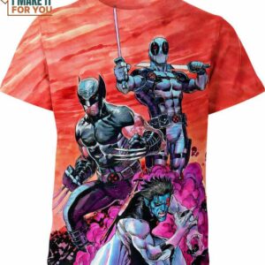 Deadpool Wolverine Nightcrawler Marvel Comics Shirt, Best Marvel Gifts