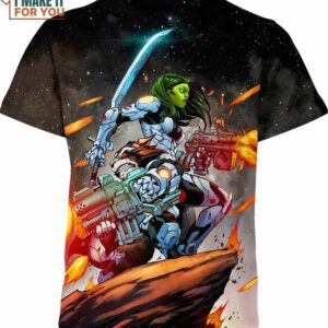 Rocket And Gamora Guardians Of The Galaxy Marvel Comics Shirt, Best Marvel Gifts