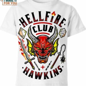 Hellfire Stranger Things Shirt, Gothic Halloween Tees