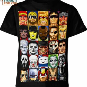 Horror Characters Shirt, Vintage Horror T-Shirts