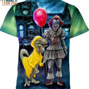 Pennywise Raptor Shirt, Halloween Fright Night Costumes
