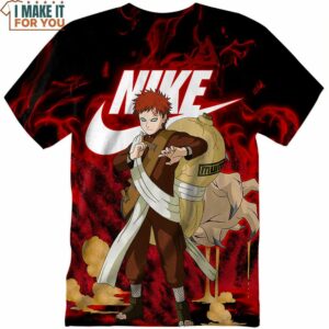 Gaara Naruto Nike T-shirt, Retro Nike Graphic Shirts