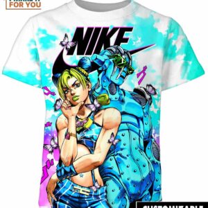 Jolyne Cujoh And Stone Free JoJos Bizarre Adventure Nike Shirt, Creative Nike Graphic Tee