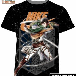 Levi Ackerman AOT Nike Shirt, Bold Nike Graphic Tee