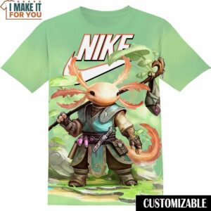 Axolotl Kungfu Nike Shirt, Cool Nike Graphic Tees For Fans