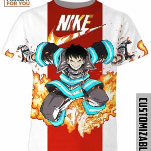 Fire Force Shinra Kusakabe Nike Shirt, Nike Graphic Design Shirts