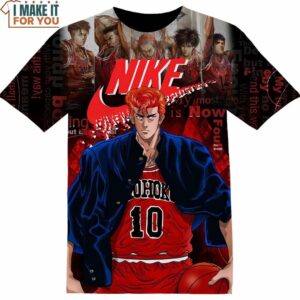 Slam Dunk Hanamichi Sakuragi Nike Shirt, Nike Graphic T-shirts For Men