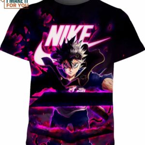 Asta Black Clover Nike Shirt, Nike Graphic Print Tees