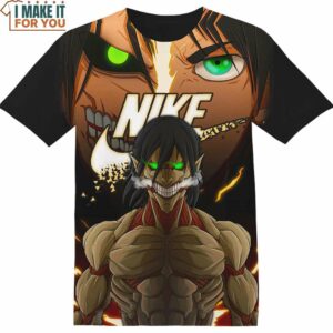 Eren Jaeger Titan Nike Shirt, Anime Attack on Titan Shirt for Fan, Statement Nike Graphic Shirts