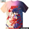 Naruto Sasuke Sakura 3D Art Nike Shirt, Expressive Nike Graphic Tees For Statement Gifts