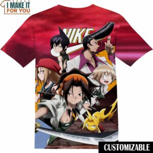 Shaman King Team Fight Nike Shirt, Fashionable Nike Graphic Shirts For Style-conscious Recipients