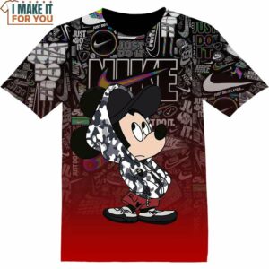 Cartoon Disney Mickey Cool Nike Shirt, Nike Graphic Print Tees