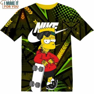 Cartoon Gift The Simpsons Cool Nike Tattoo Shirt, Creative Nike Graphic Designs