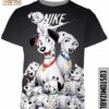 Disney 101 Dalmatians Love Nike 3D Shirt, Unique Nike Graphic Tees