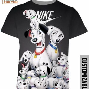 Disney 101 Dalmatians Love Nike 3D Shirt, Unique Nike Graphic Tees