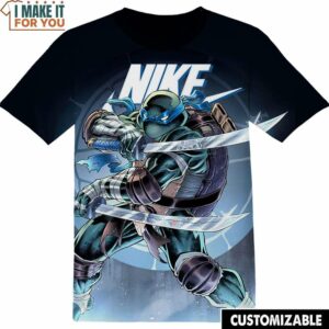 Teenage Mutant Ninja Turtles Leonardo Nike 3D Shirt, Nike Graphic Print Tees