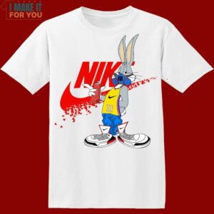 Cartoon Gift Bugs Bunny Basketball Nike Shirt, Retro Nike Graphic Shirts